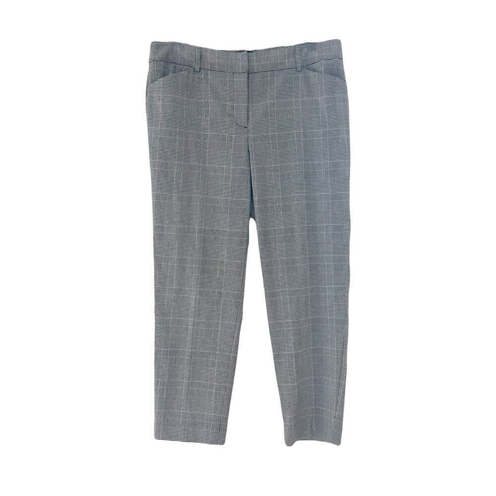 Talbots Gray Plaid Cropped Dress Pants
